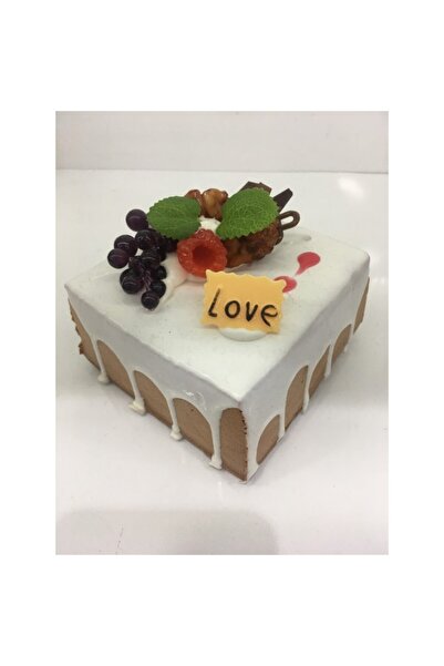 esdekor Kremalı Meyveli Kare Pasta Magnet