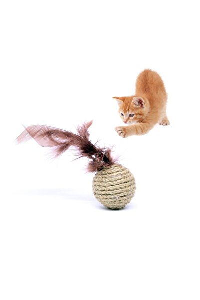 Onuralc Petviya Feather Straw Ball Cat Toy 5 cm