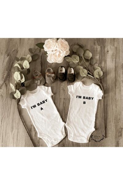 Twin Baby 2-Piece Special Design Bodysuit Set