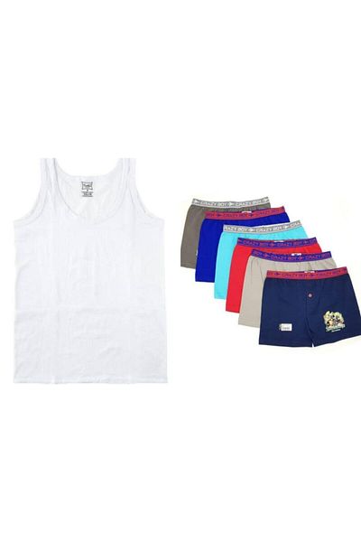 Tutku Boy's Printed Boxer Set 4 Pieces and Athlete Set 4 Pieces