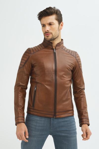 İkbal Jack Taba %100 Orjinal / Gerçek Erkek Deri Mont Em-0521t