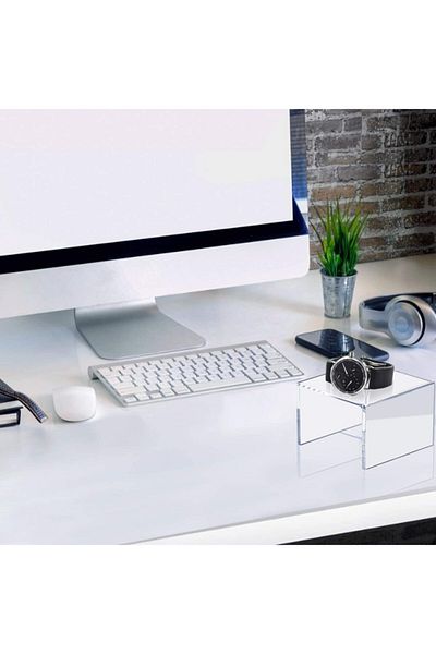KrcDisplay Transparent Plexiglass Coffee Table Jewelry Display Stand Riser Shelf 6 Pieces