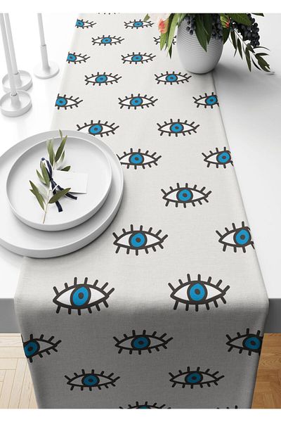 Pilloveland Runner 40*140 Cm Charm Patterned Suede Woven