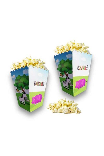 papercraft Safari Themed Popcorn (EIGN) Box 8 Pieces