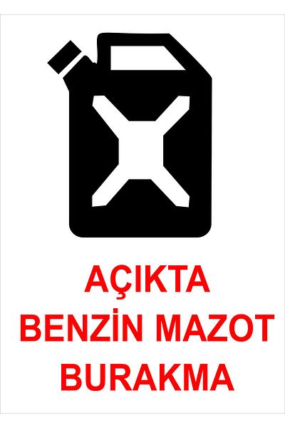 Burada Medikal ve Reklam علامة تحويل تحذيرية للبنزين في الهواء الطلق مقاس 17 × 25 سم