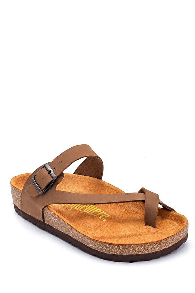 Bequemere شبشب نسائي لتقويم العظام بنعل من الفلين باللون البيج مصنوع من الجلد...