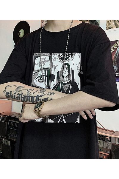 Köstebek Μπλουζάκι Grf Unisex Μαύρο Naruto Anime