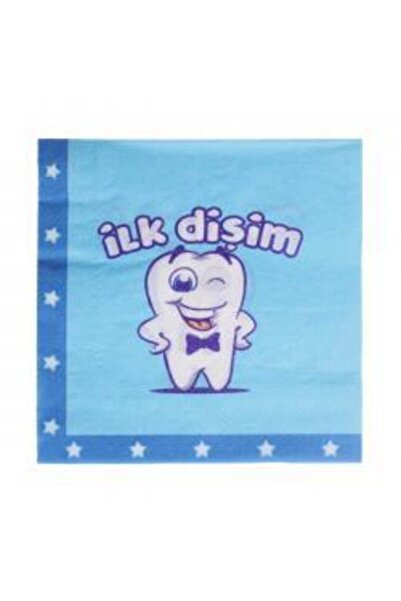 kidspartim منديل My First Tooth باللون الأزرق