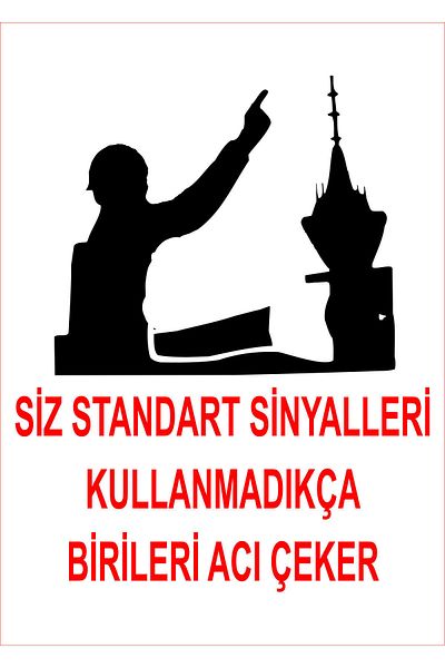 Burada Medikal ve Reklam علامة تحويل إشارة تحذيرية 70x100 سم