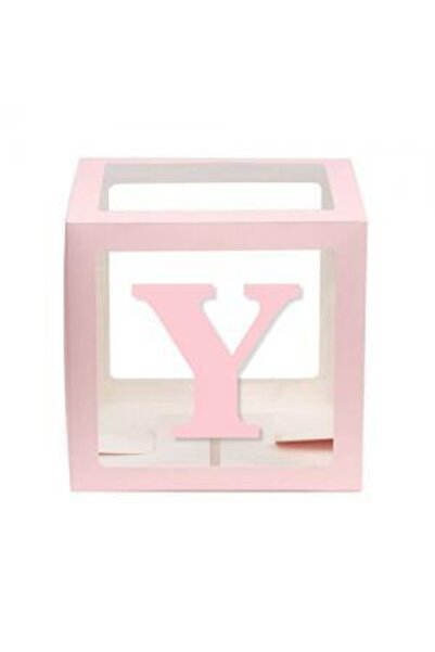 kidspartim Şeffaf Kutu Harf Pembe Y