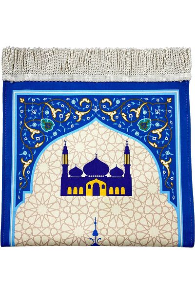 Hicaz Pazarı Digital Printing Lined Double Layer Small Size Prayer Rug