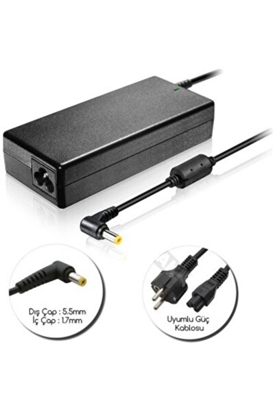 ATAELEKTRONİK Acer Adaptor 19v. 4.74a 90 Watt 5.5 X 1.7mm Laptop Notebook Ada...