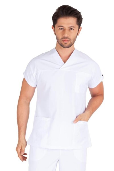 VEHBİ Чоловічий лікарський халат Scrubs з альпаки, лікарняний халат, верхня ч...