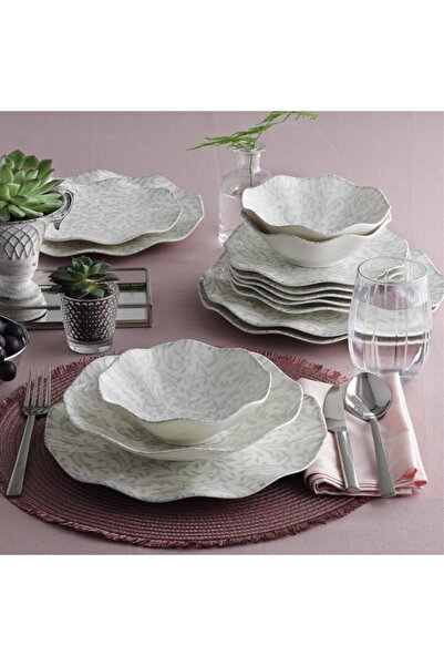 Güral Porselen Güral Nesrin 24 Parça 6 Kişilik Bone Yemek Takımı