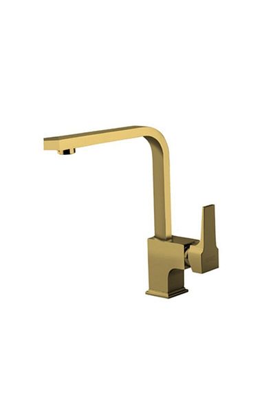 Newarc Aqua Sink Kitchen Faucet - Gold Color, Corner Pipe, Model 941888 l