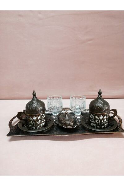 bakırmutfak 2-Piece Filigree Copper Cup Set - Copper Plated