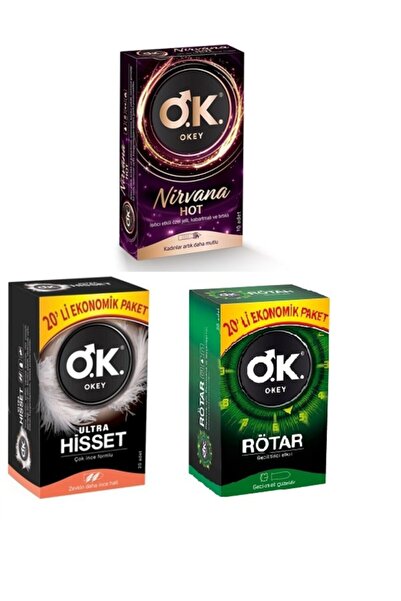 Okey 3'lü Set Ultra Hisset + Rötar + Nirvana