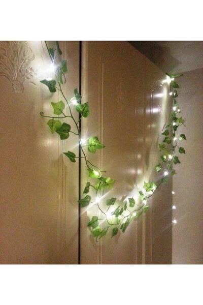 KozmoParti Dekoratif Süsleme 3m Beyaz Peri Led 230cm Sarmaşık Yapay Yaprak Di...