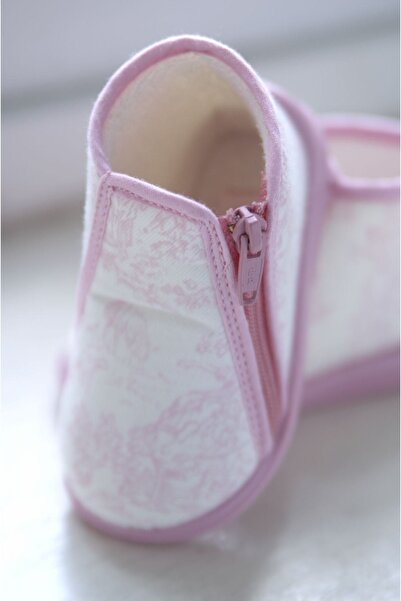 Archimede Kız Bebek Yandan Fermuarlı Ev Patik