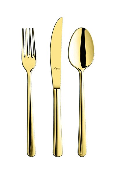 Aryıldız Ar Yıldız Viole Gold 24 Parça Çatal Bıçak Takımı