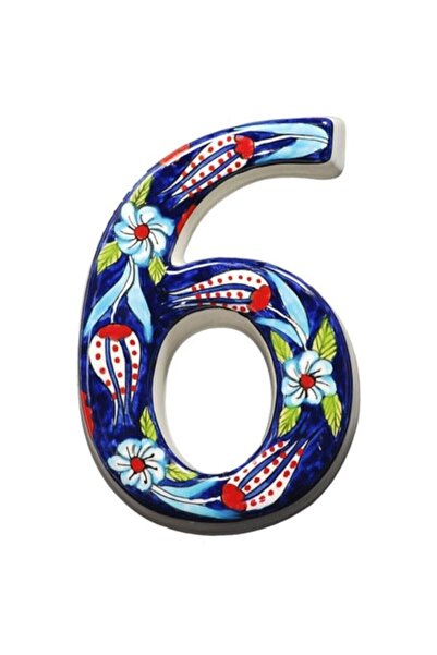 Yılmazel Număr de ușă din ceramică realizat manual cu 3 opțiuni de culoare, n...