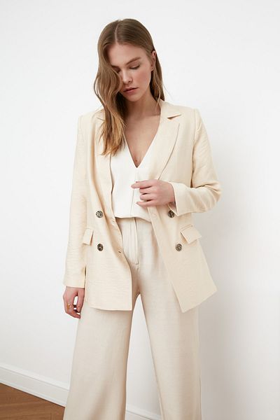 Trendyol Collection Blazer - Beige - Regular Fit