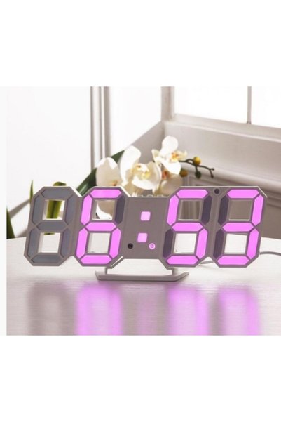 NETAVANTAJ 3d Led Dijital Alarm Termometre Takvim Özellikli Masa Duvar Saati ...