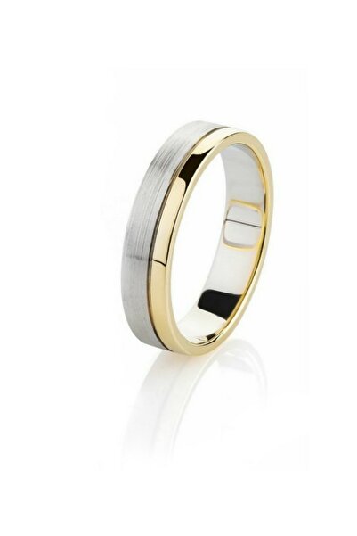 Silver Self Gümüş Alyans Düz Kenar Sarı