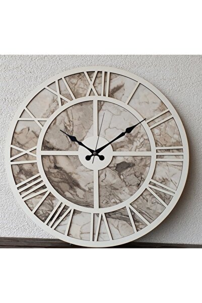 Markakanvas Mermer Desenli Duvar Saati