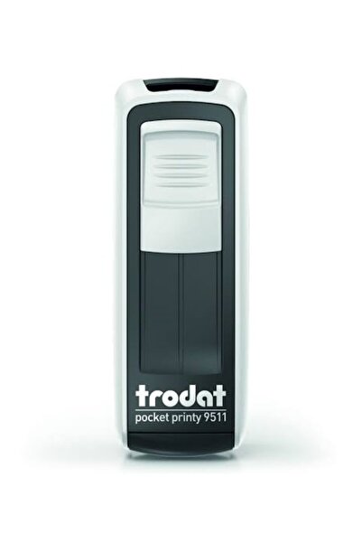 Trodat 9512 Cep Kaşe Mavi Keçe 47x18 Mm (Gümüş-siyah)