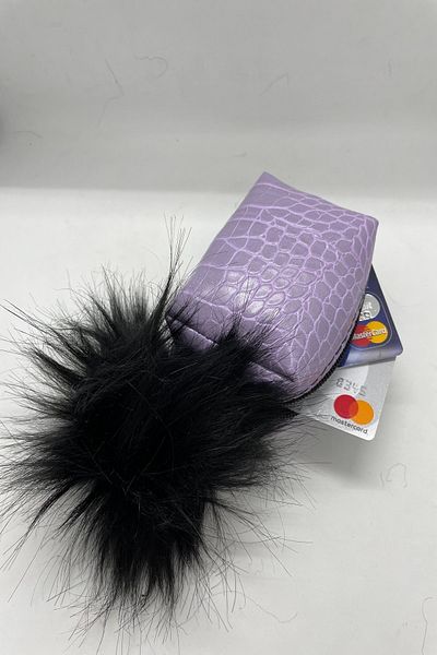 MENİSE Purple Pompom Coin Holder
