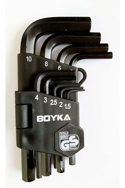 boyka 9 Piece Flat Short Allen Set Sc1340