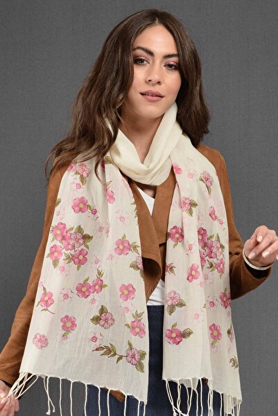 Dosimira Elma Çiçeği Pamuklu Şal