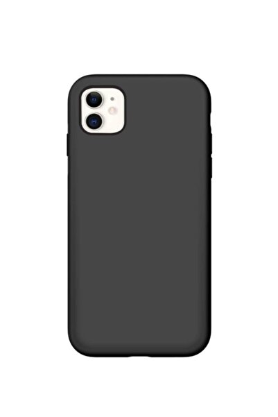 Molly Iphone 11 Siyah Liquid Içi Kadife Pastel Kılıf