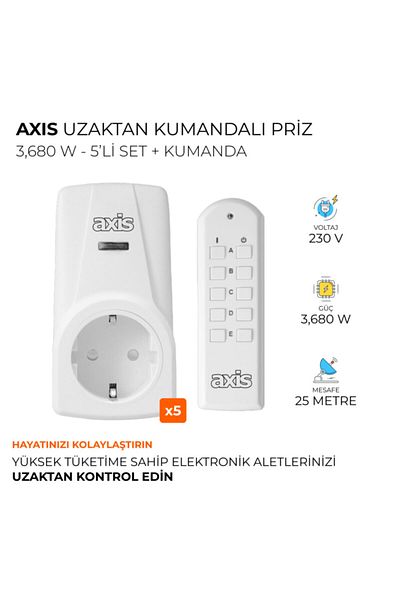 Axis UK Without Remote Control Additional Socket 3680 W