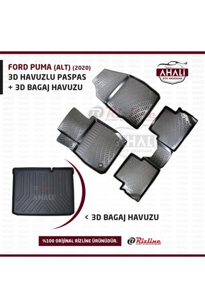 Rizline Ford Puma 2020 Havuzlu Paspas Ve (alt-üst) Bagaj Havuzu+pUyumlu