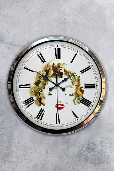 Kasva Concept Δώρο 40 εκ. Χρώμιο Μεταλλικό Γυναικείο Ρολόι τοίχου