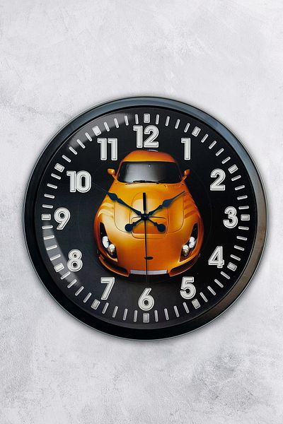 Kasva Concept Gift 40 cm Black Metal Auto Gallery Wall Clock