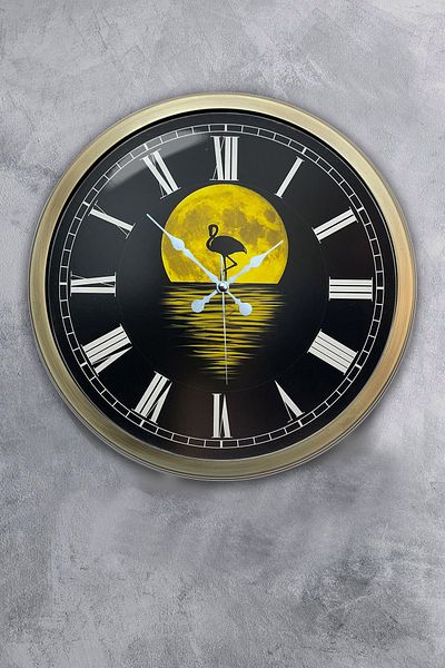 Kasva Concept Gift 40 cm Antique Metal Night Wall Clock