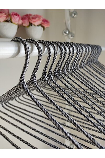 Happy Rooms Pötikare Kumaş Kaplamalı Demir Elbise Askısı (4'lü)