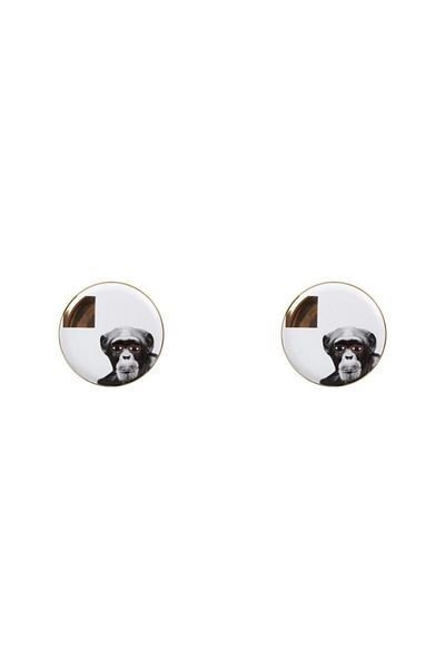Porland Wild Life Monkey Flat Plate 20cm Set of 2