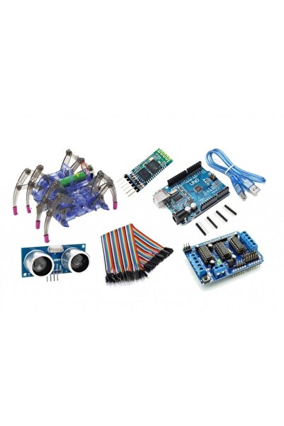 Fortor Arduino Bluetooth Kontrollü Örümcek Robot Seti