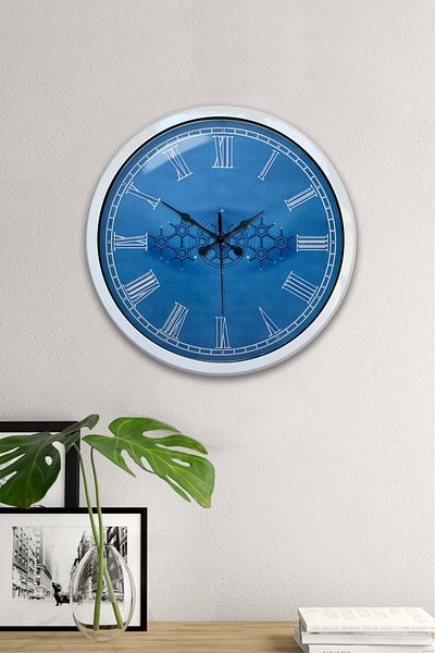 Kasva Concept Gift 40 cm White Metal Plane Tree Wall Clock