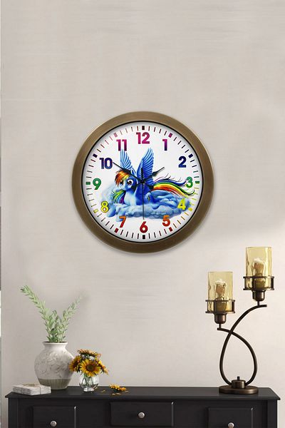 Kasva Concept 36 cm Antique Metal Children's Room Wall Clock