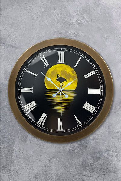 Kasva Concept 36 cm Antique Metal Night Wall Clock