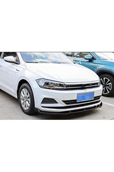 NamTuning Yeni Polo Lip 2018 3 Parça Ön Lip Parlak Siyah Plastik