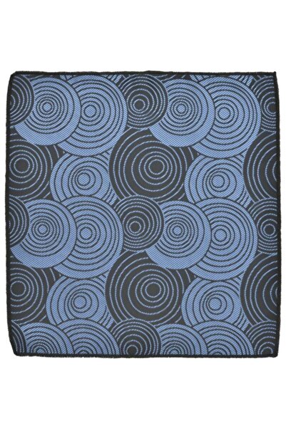 Brianze Light Blue Geometric Pattern Handkerchief Tie