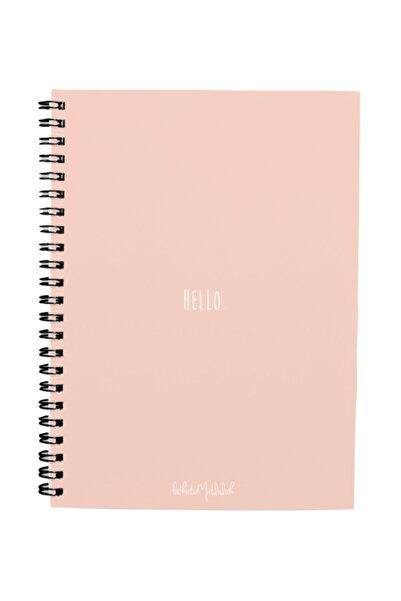 Bikutumutluluk Gift - N071 A5 Design Spiral Notebook - Hello