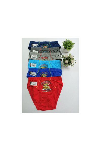 Tutku Pack of 3 Printed Boy's Panties Mnt Underwear