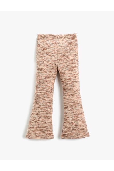 Koton Spanyol lábú kötött nadrág leggings puha textúrájú elasztikus derékrész